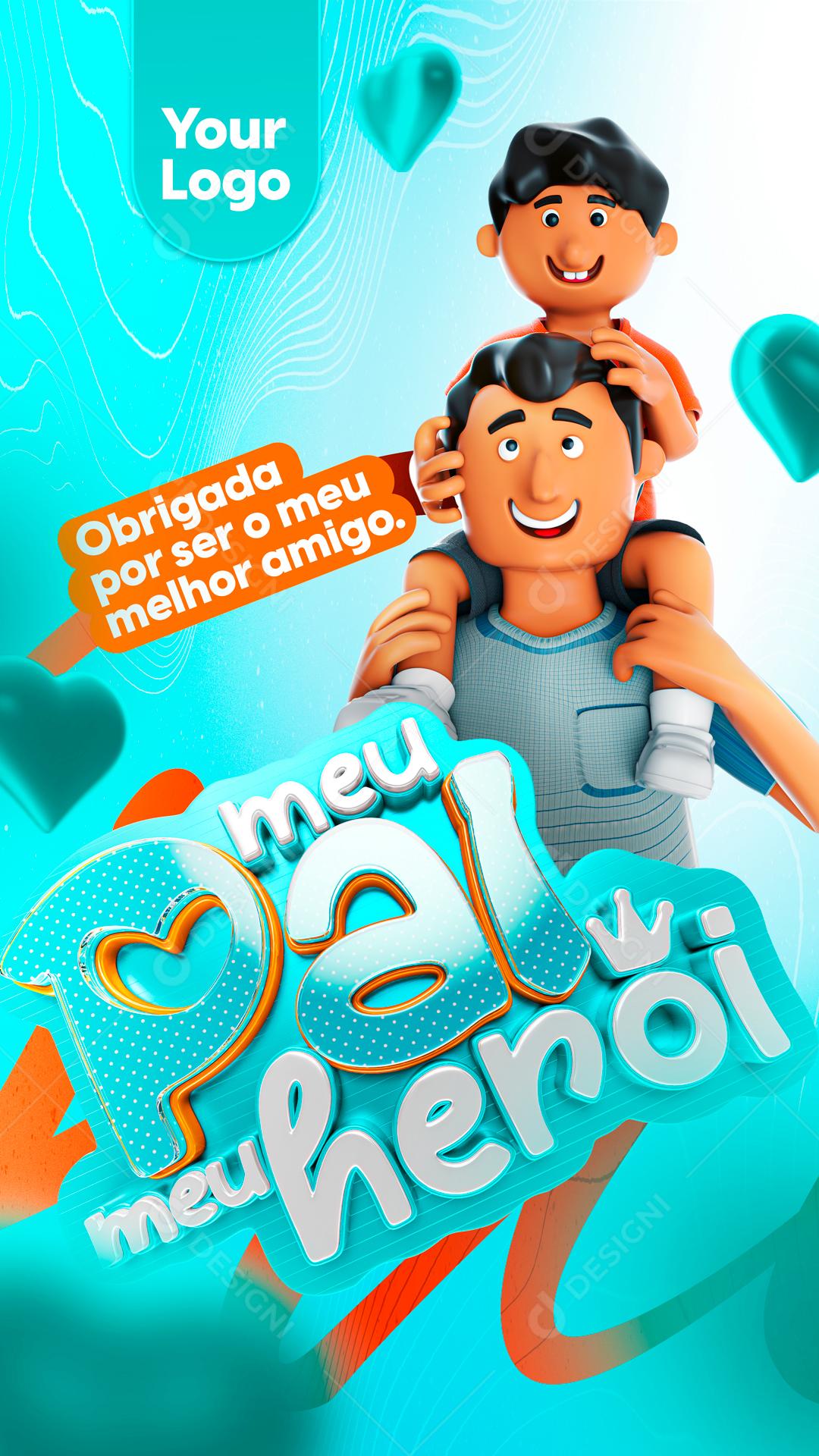 Obrigado Por Ser O Melhor Amigo Dia Dos Pais Social Media PSD Editável