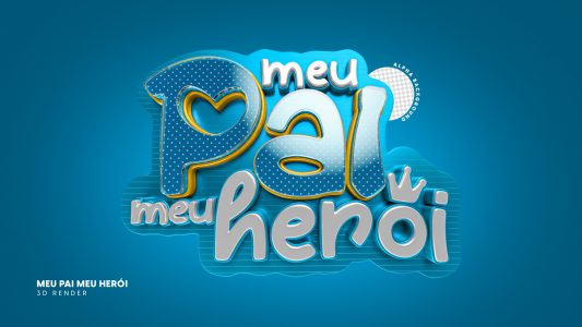 Selo 3D Para Composição Dia Dos Pais PSD