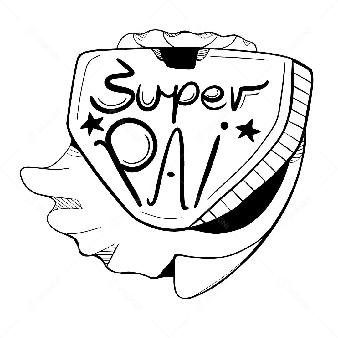 Super dad superhero style illustration Vector EPS