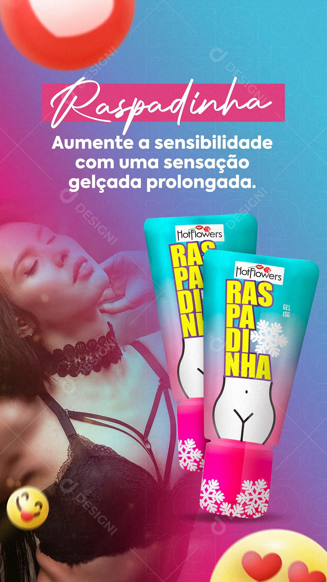 Raspadinha Aumente A Sua Sensibilidade Sexshop Social Media PSD Editável