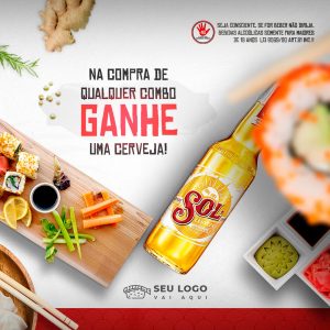 Na Compra De Qualquer Combo Ganhe Cerveja Social Media PSD Editável