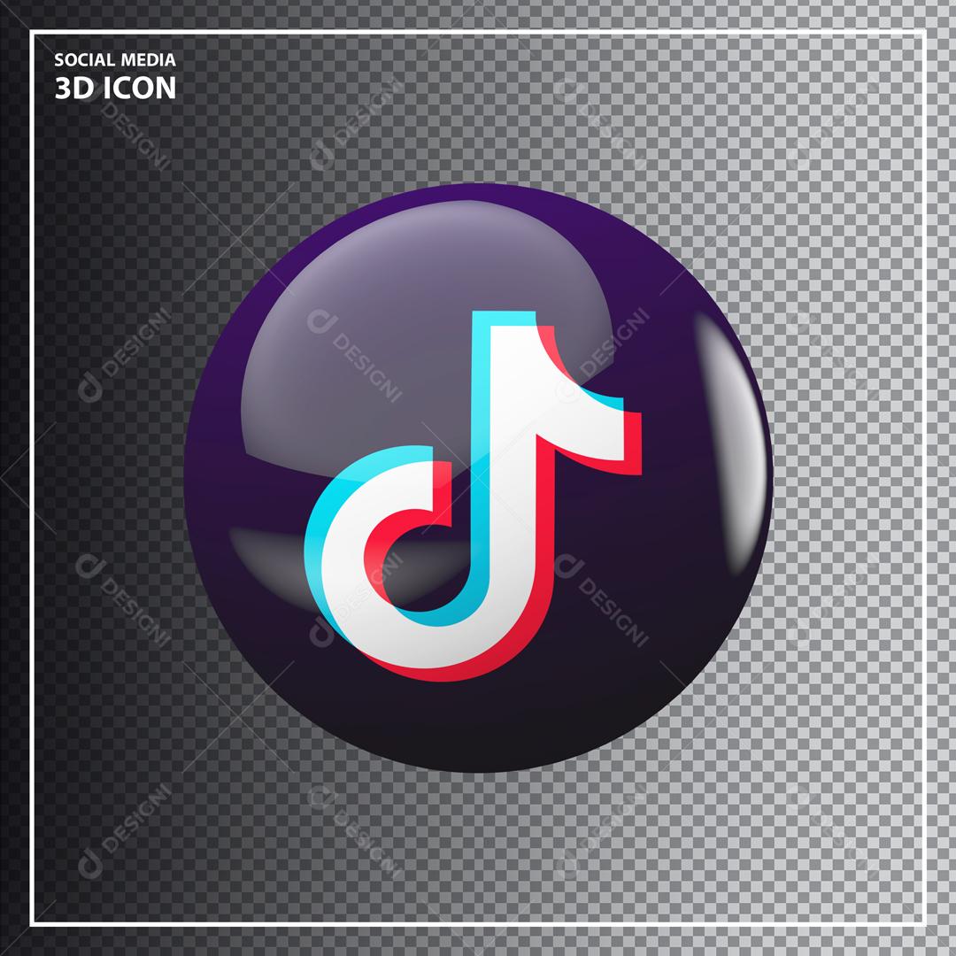 Tiktok Elemento 3D Para Composição PSD