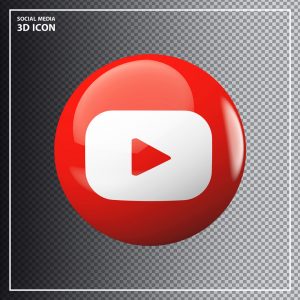 Youtube Elemento 3D Para Composição PSD