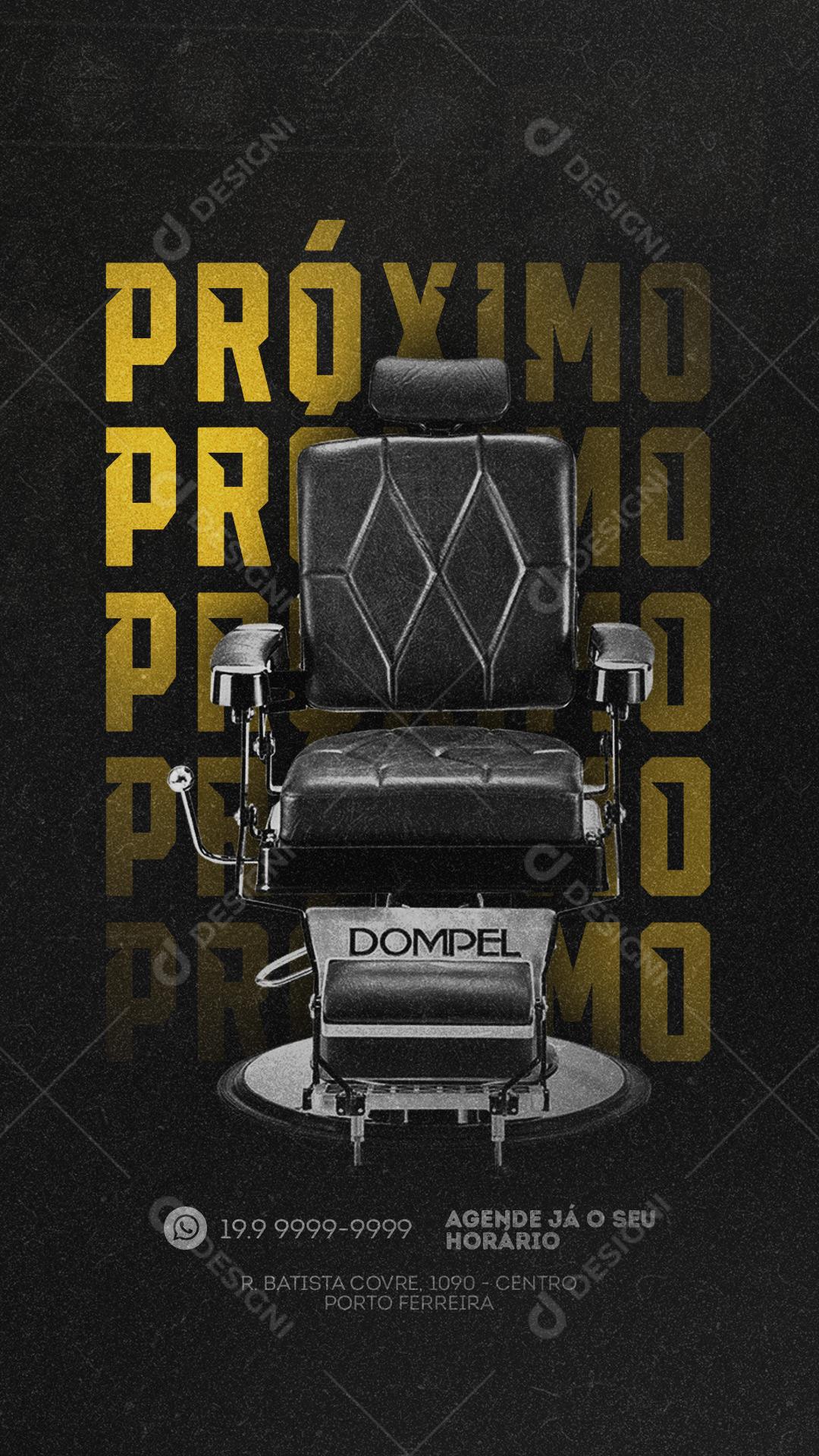 Social Media Story Próximo Barbearia PSD Editável