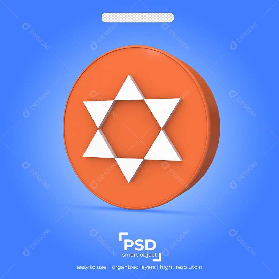 Xadrez Chinês Ícone 3D para Composição PSD