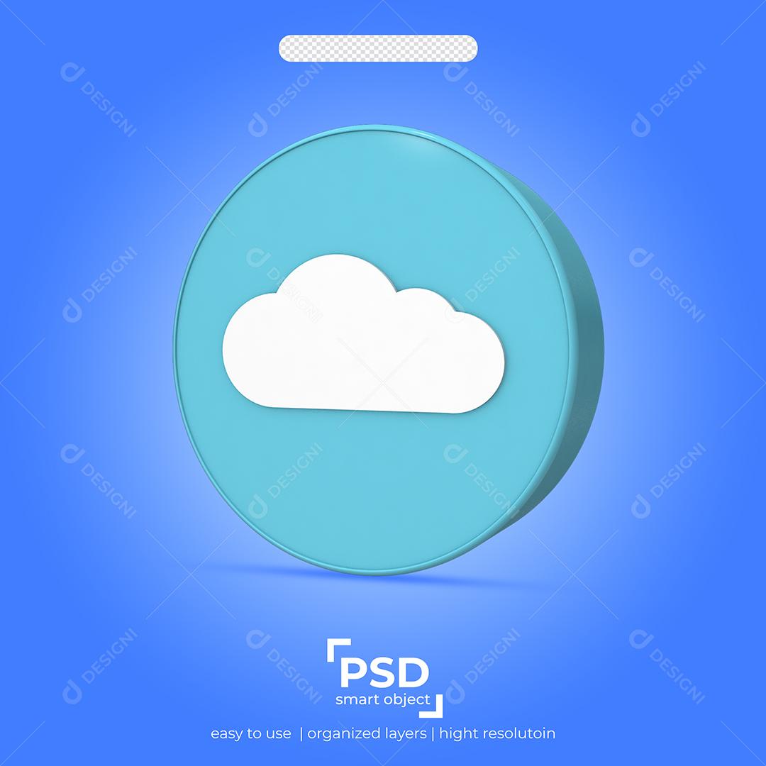 Nuvem 3D Elemento Para Composição PSD