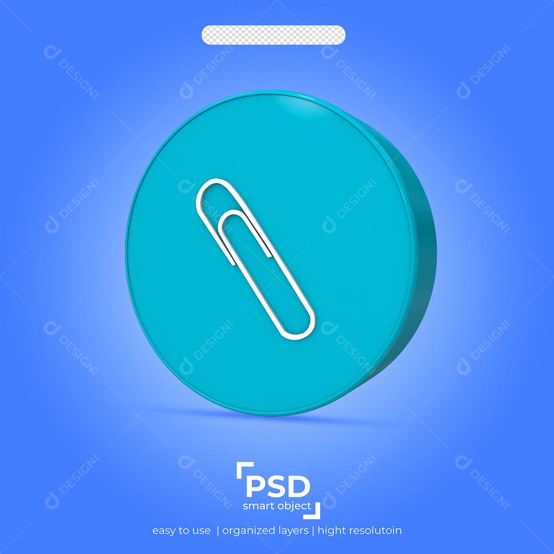 Alfinete 3D Elemento para Composição PSD