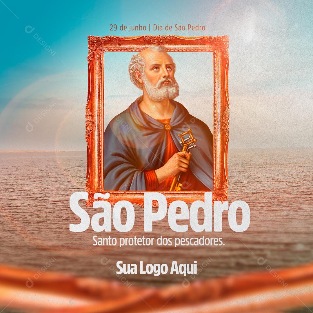 Social Media São Pedro Santo Protetor dos Pescadores PSD Editável