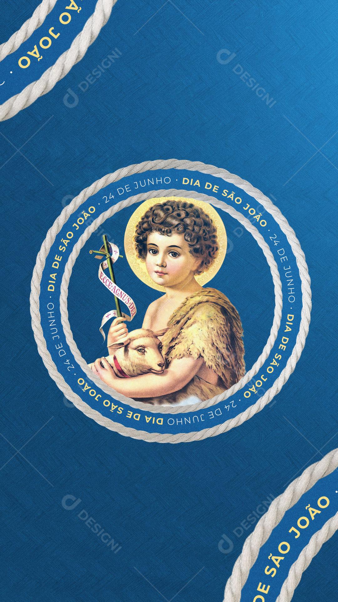 Social Media Story Dia de São João 24 de Junho PSD Editável