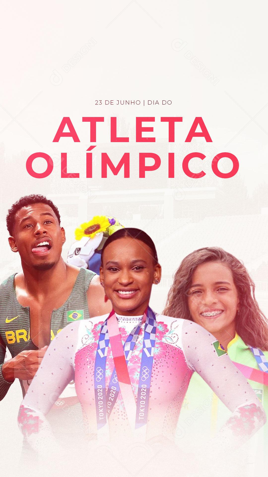 Story Dia do Atleta Olímpico 23 de Junho Social PSD Editável