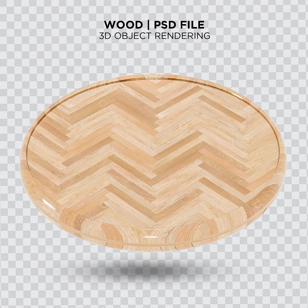 Tábua de Madeira Branca Elemento 3D Para Composição PSD