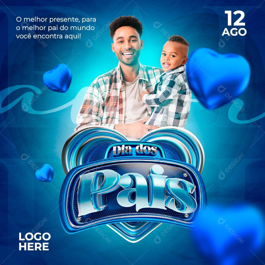 Feliz Dia Dos Pais Data Comemorativa Social Media PSD Editável