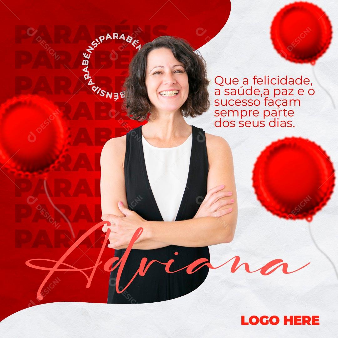 Parabéns Para Você Aniversário Social Media PSD Editável