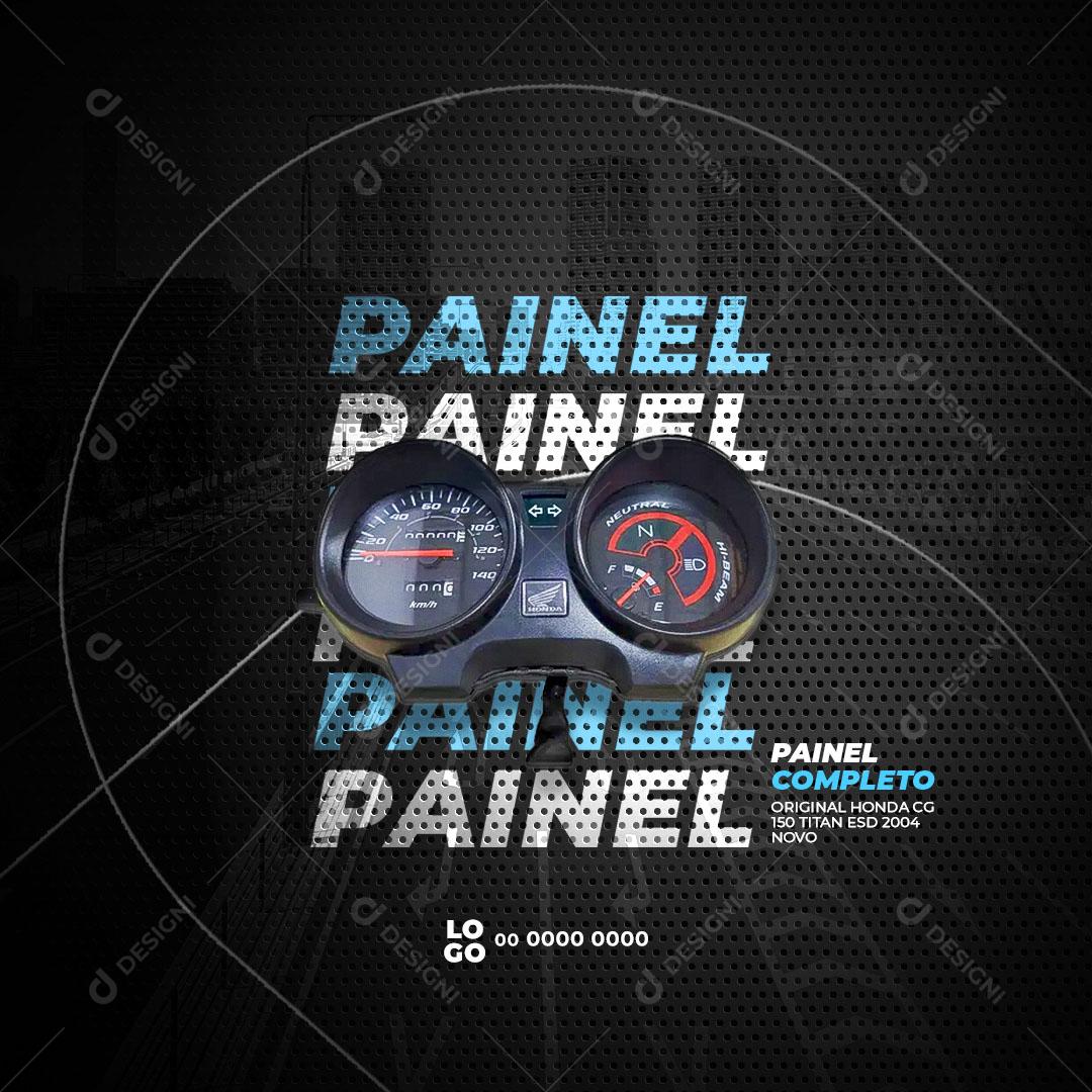 Oficina Mecânica de Moto Painel Completo Social Media PSD Editável