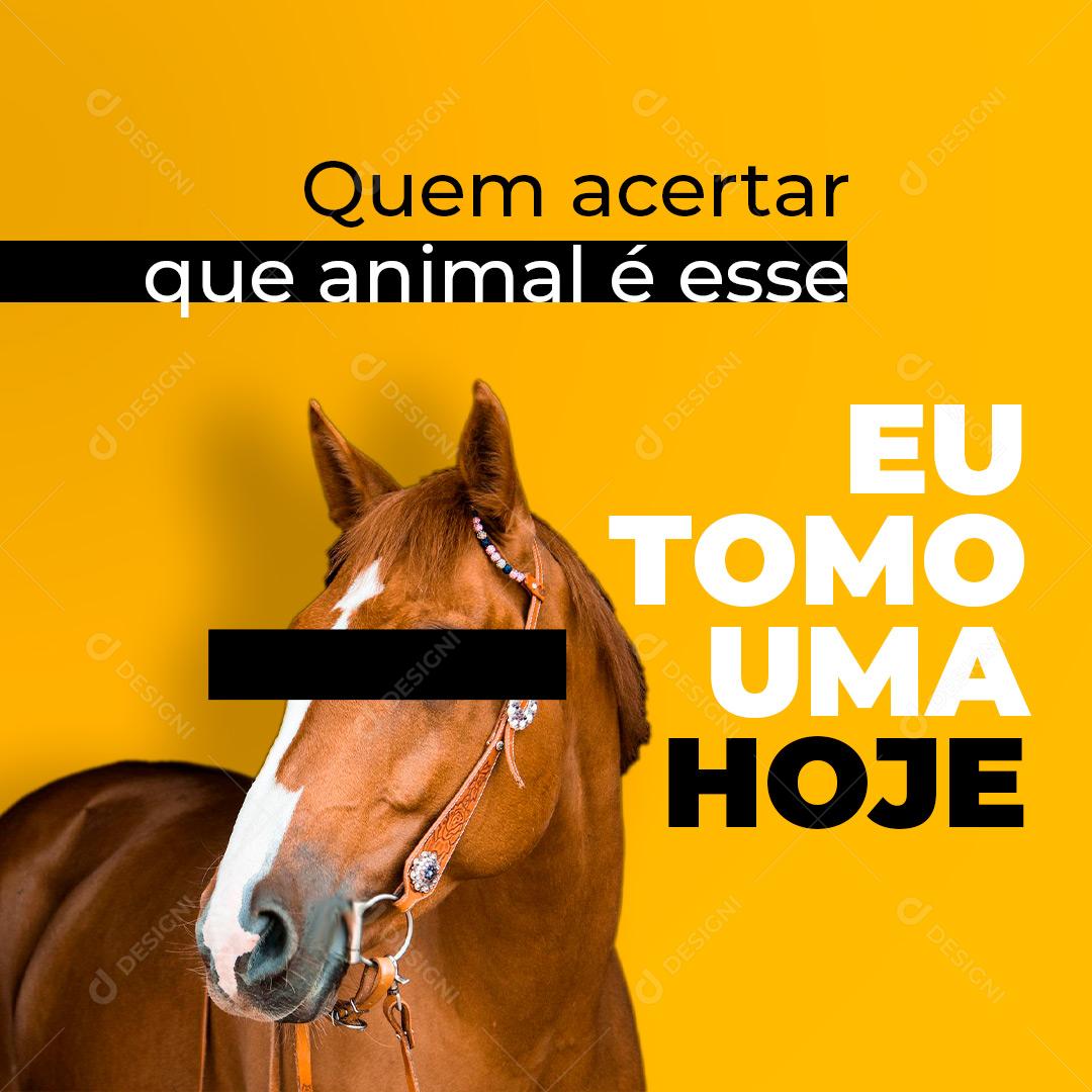 Post Bebidas Cerveja Quem Acertar Tomo Uma Social Media PSD Editável