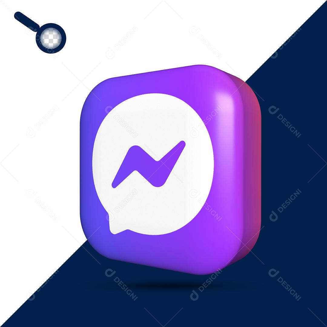 Messenger Elemento 3D Para Composição PSD