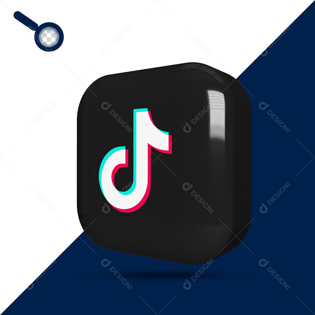 Tiktok Elemento 3D Para Composição PSD