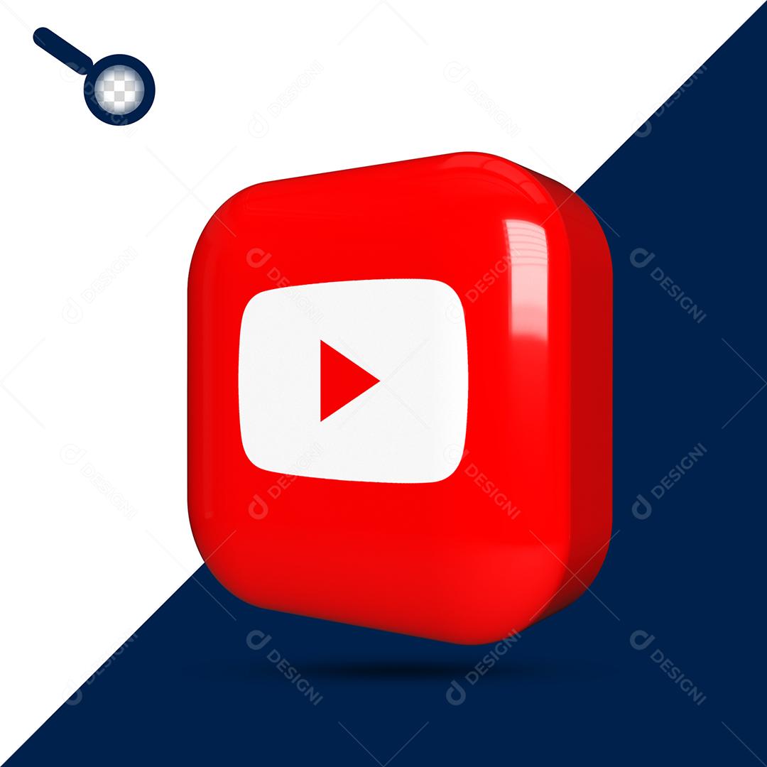 Youtube Elemento 3D Para Composição PSD