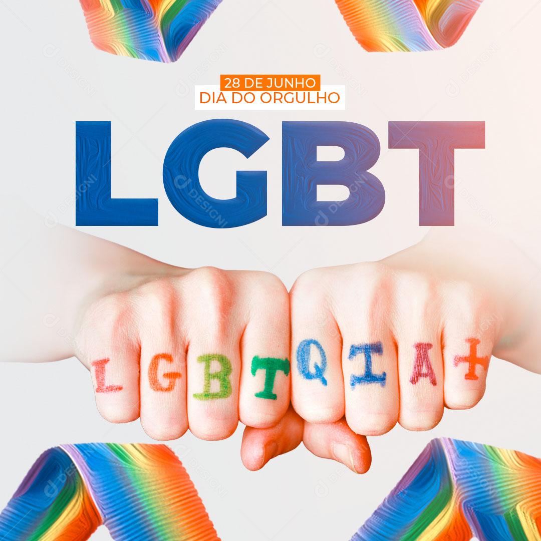 Post Dia do Orgulho LGBT 28 de Junho O Amor não é Doença Social Media PSD Editável