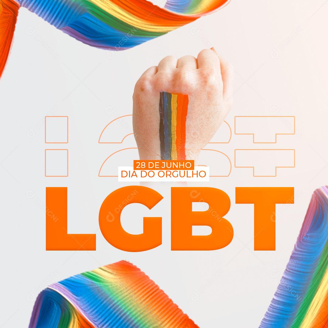 Dia do Orgulho LGBT 28 de Junho Liberdade de Ser Social Media PSD Editável
