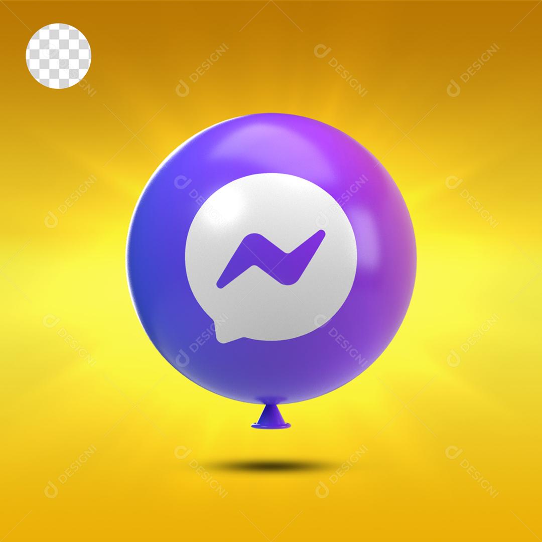 Balão do Messenger Elemento 3D Para Composição PSD