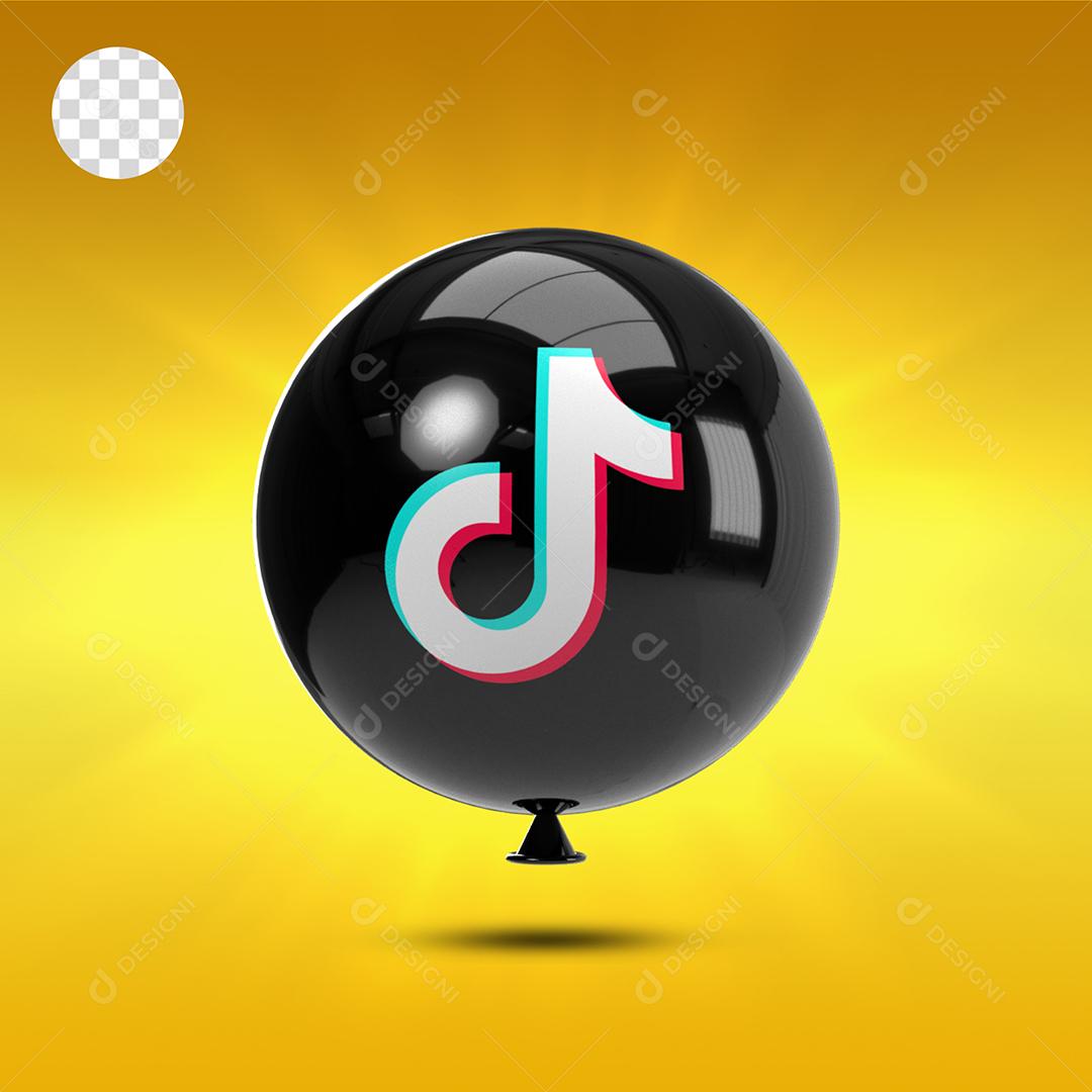 Balão do Tiktok Elemento 3D Para Composição PSD