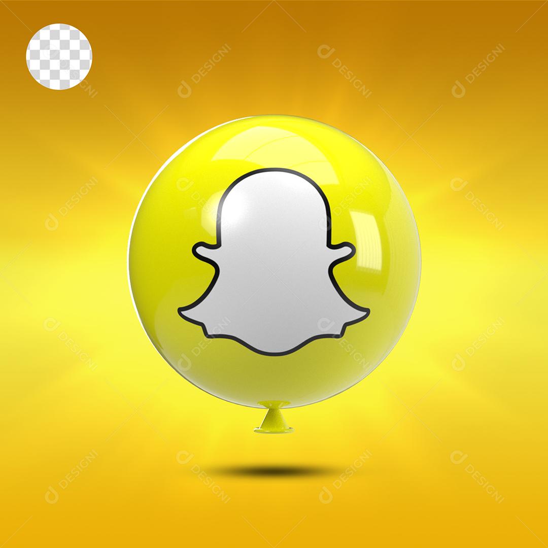 Balão do Snapchat Elemento 3D Para Composição PSD