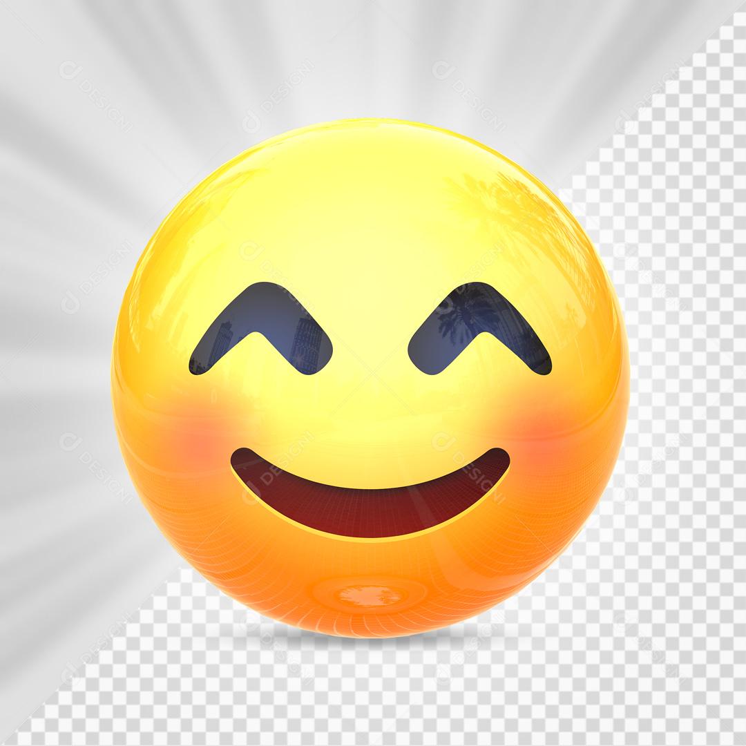 Emoji 3D Para Composição Com Expressão De Felicidade PSD