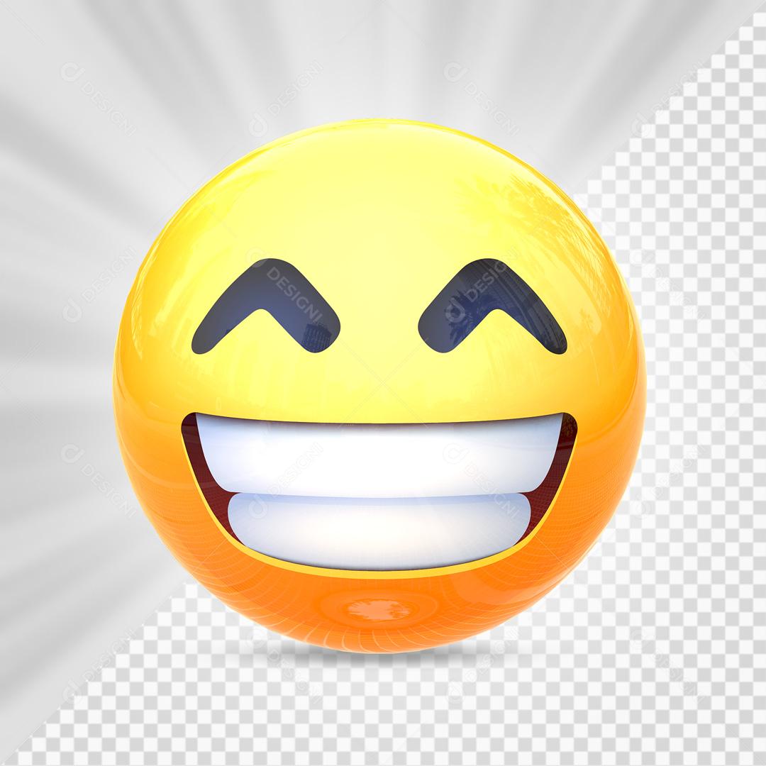 Emoji 3D Para Composição Com Expressão De Felicidade PSD