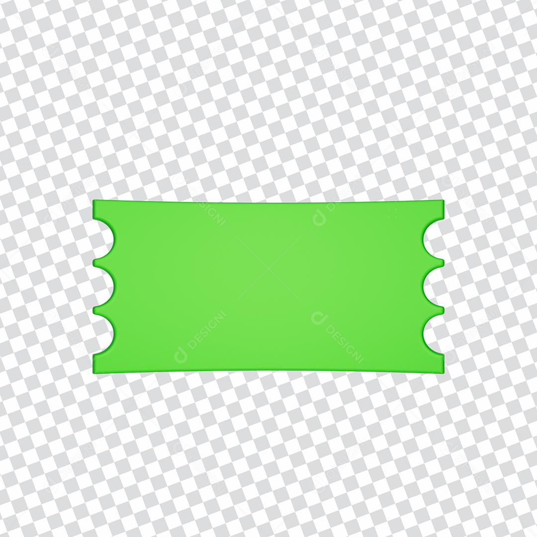 Cartão Starburst Verde Elemento 3D para Composição PSD