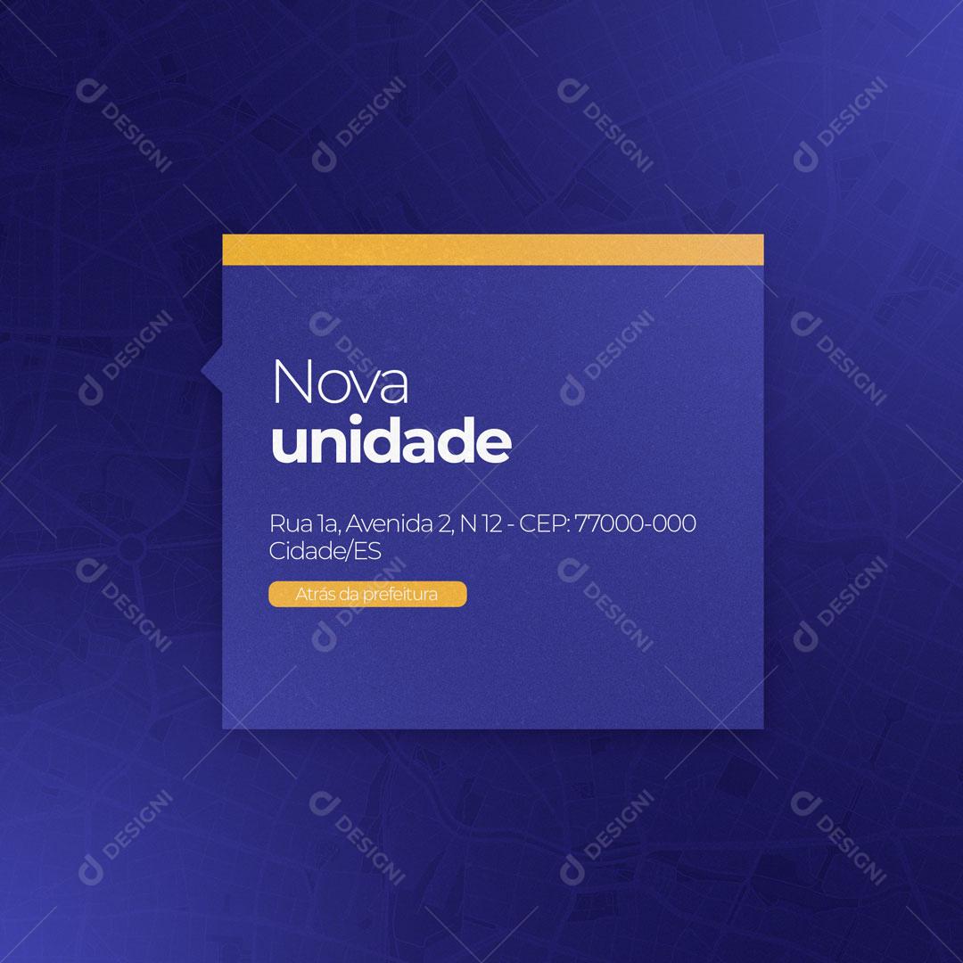 Post Transportadora Nova Unidade Social Media PSD Editável