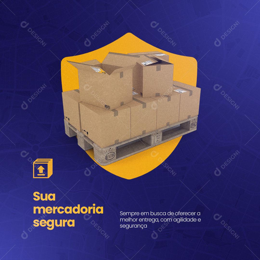 Social Media Transportadora Sua Mercadoria Segura PSD Editável