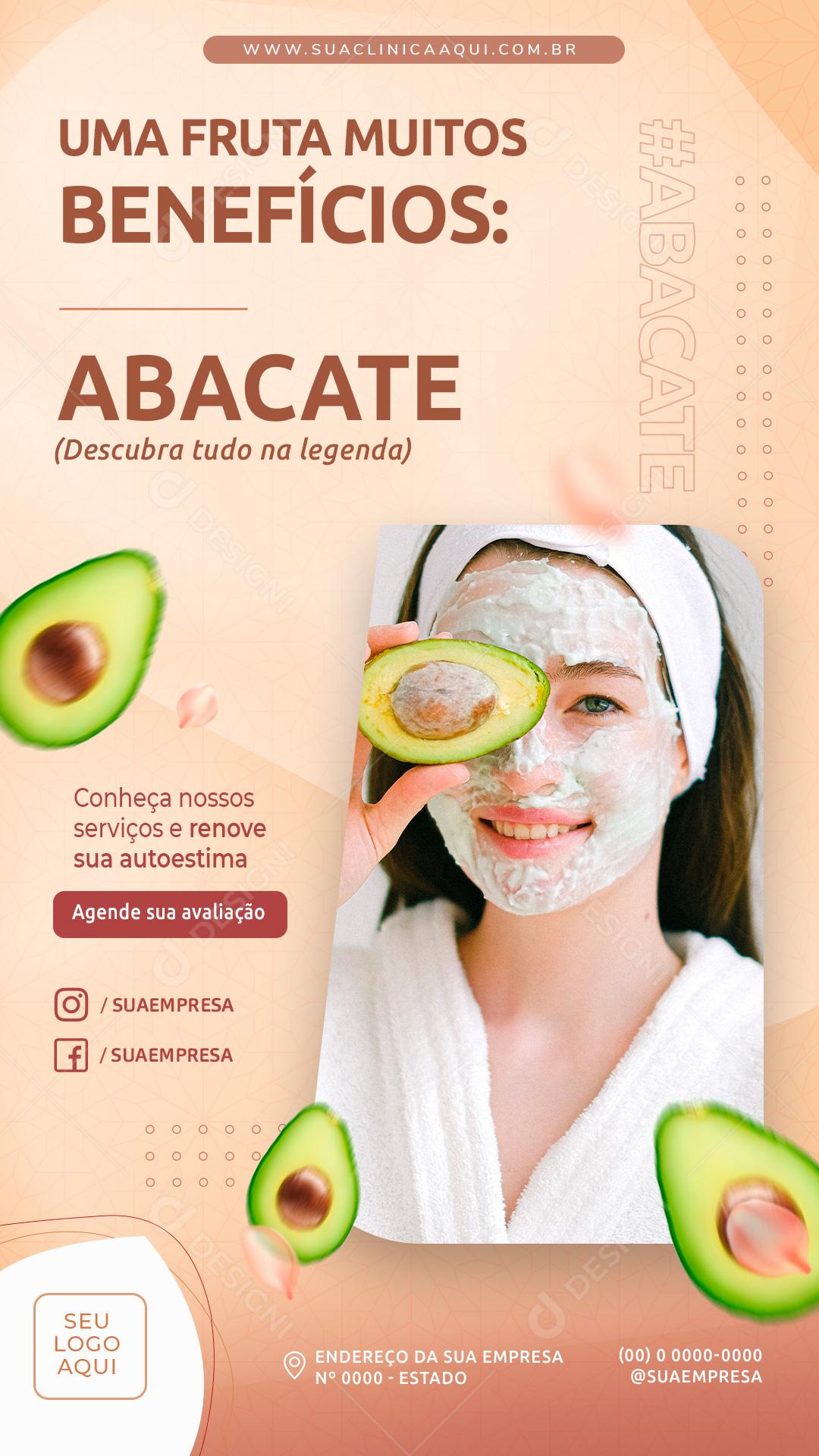 Story Uma fruta muitos Benefícios Estética Social Media PSD Editável