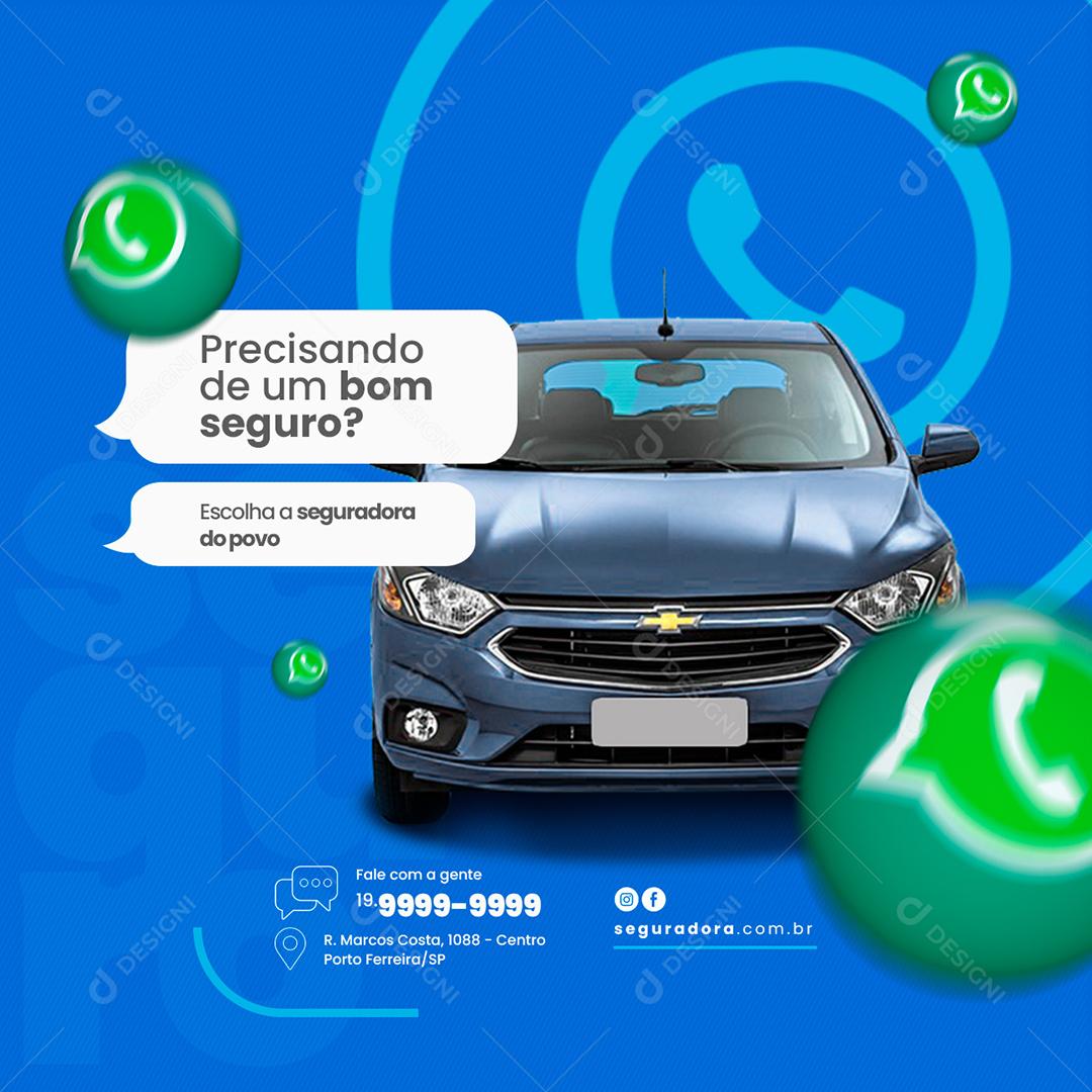 Social Media Precisando de um bom seguro Seguradora PSD Editável