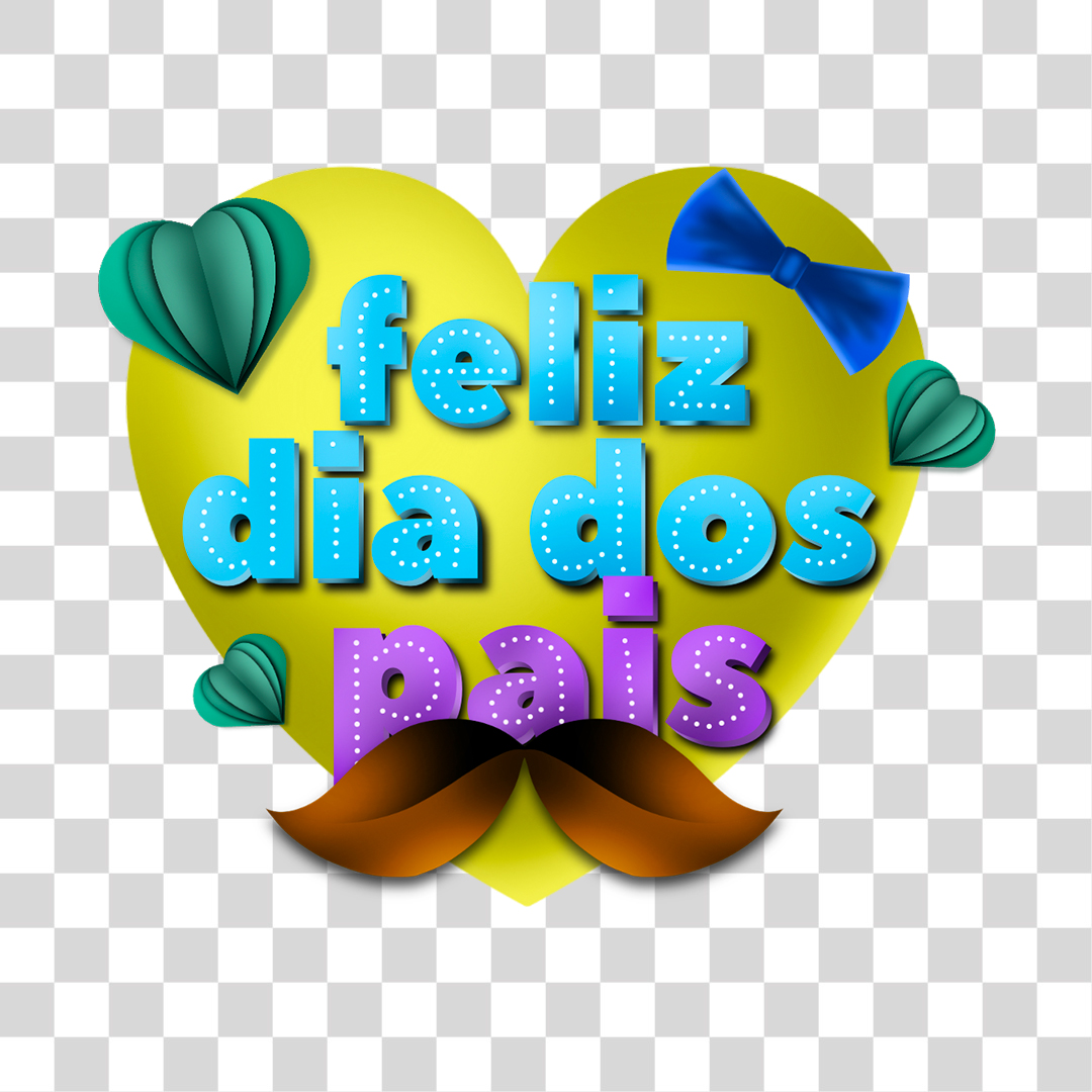 Selo 3D Feirão Dos Pais Para Composição PNG