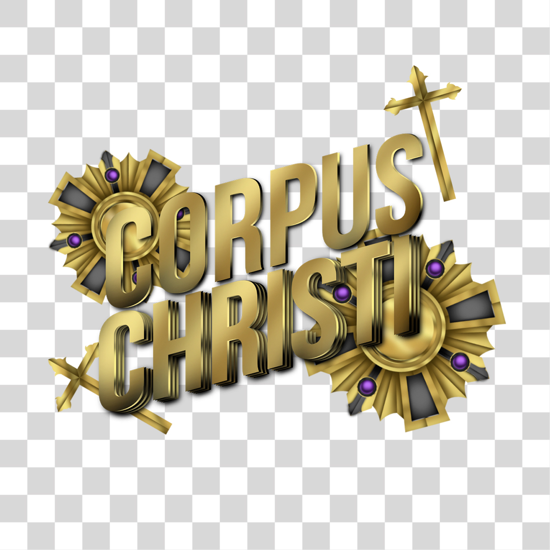 Corpus Christi Elemento 3D Para Composição PNG Transparente
