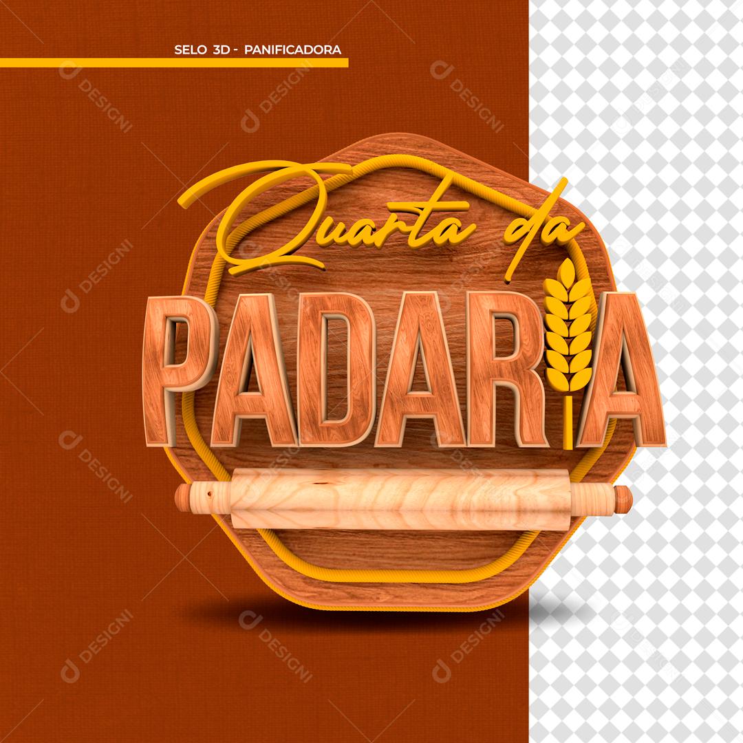 Selo 3D Para Composições Quarta Da Padaria PSD