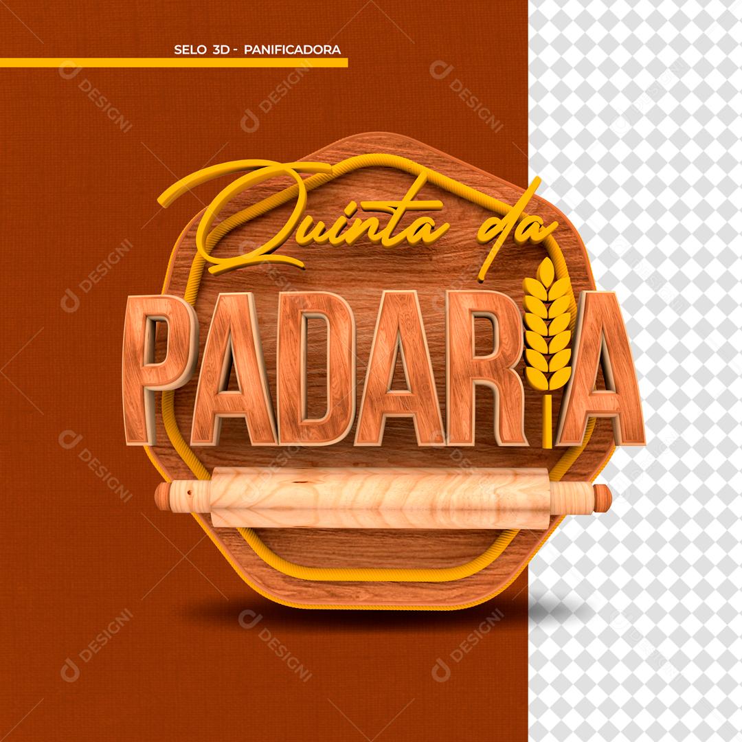 Selo 3D Para Composições Quinta Da Padaria PSD