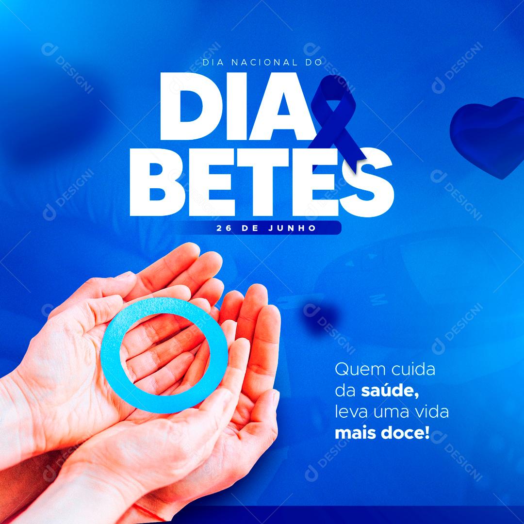 Dia Nacional Diabetes 24 De Junho Social Media PSD Editável