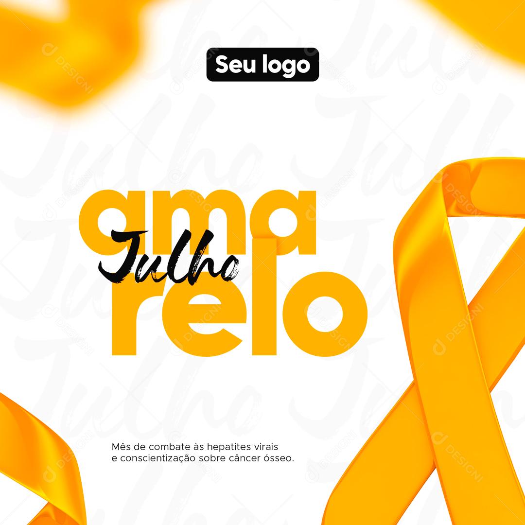 Mês Julho Amarelo Data Comemorativa Social Media PSD Editável