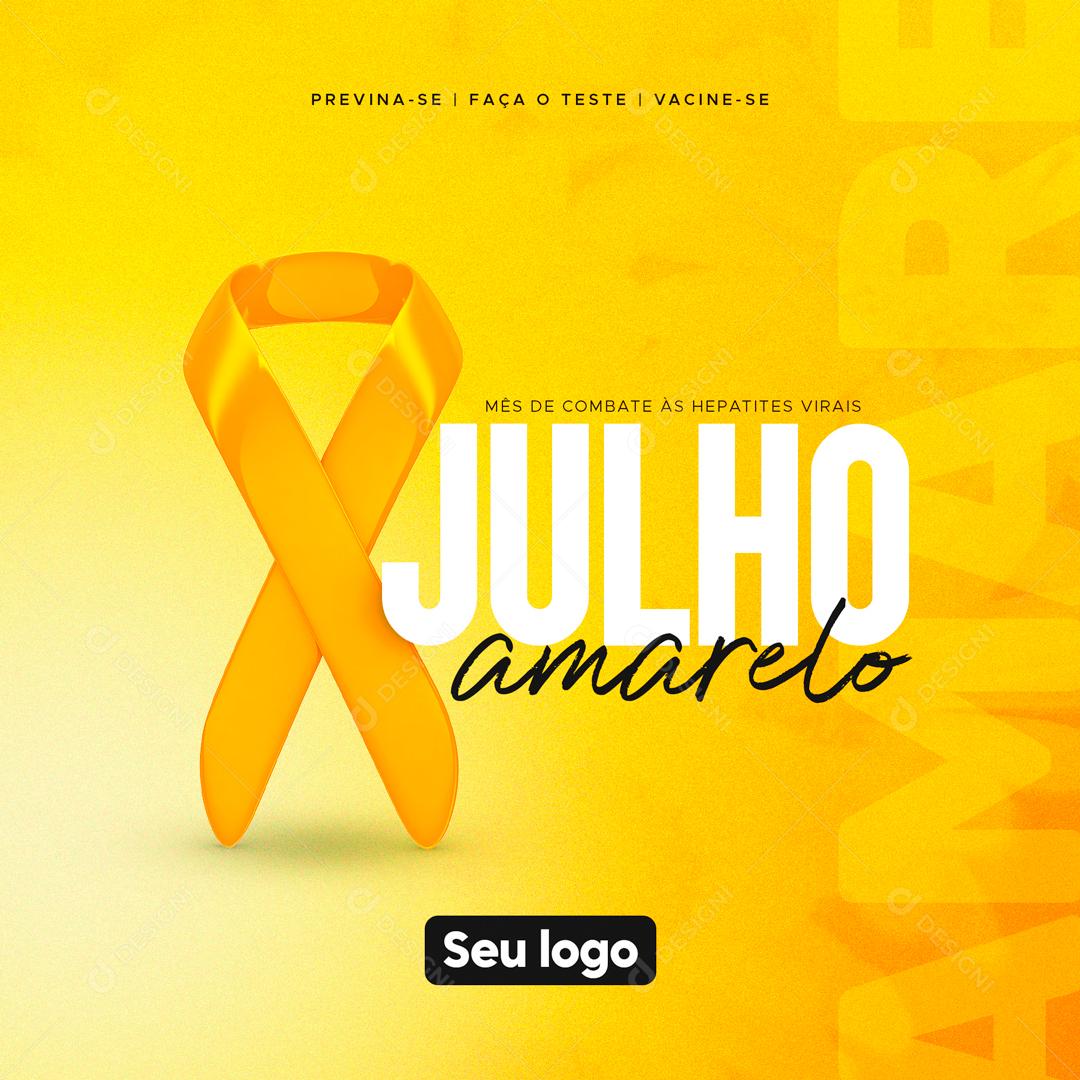 Mês Julho Amarelo Data Comemorativa Social Media PSD Editável