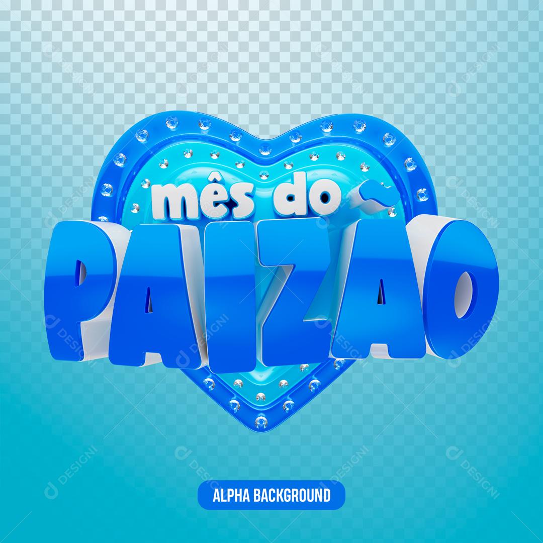Selo 3D Para Composição Mês Do Paizão PNG Transparente