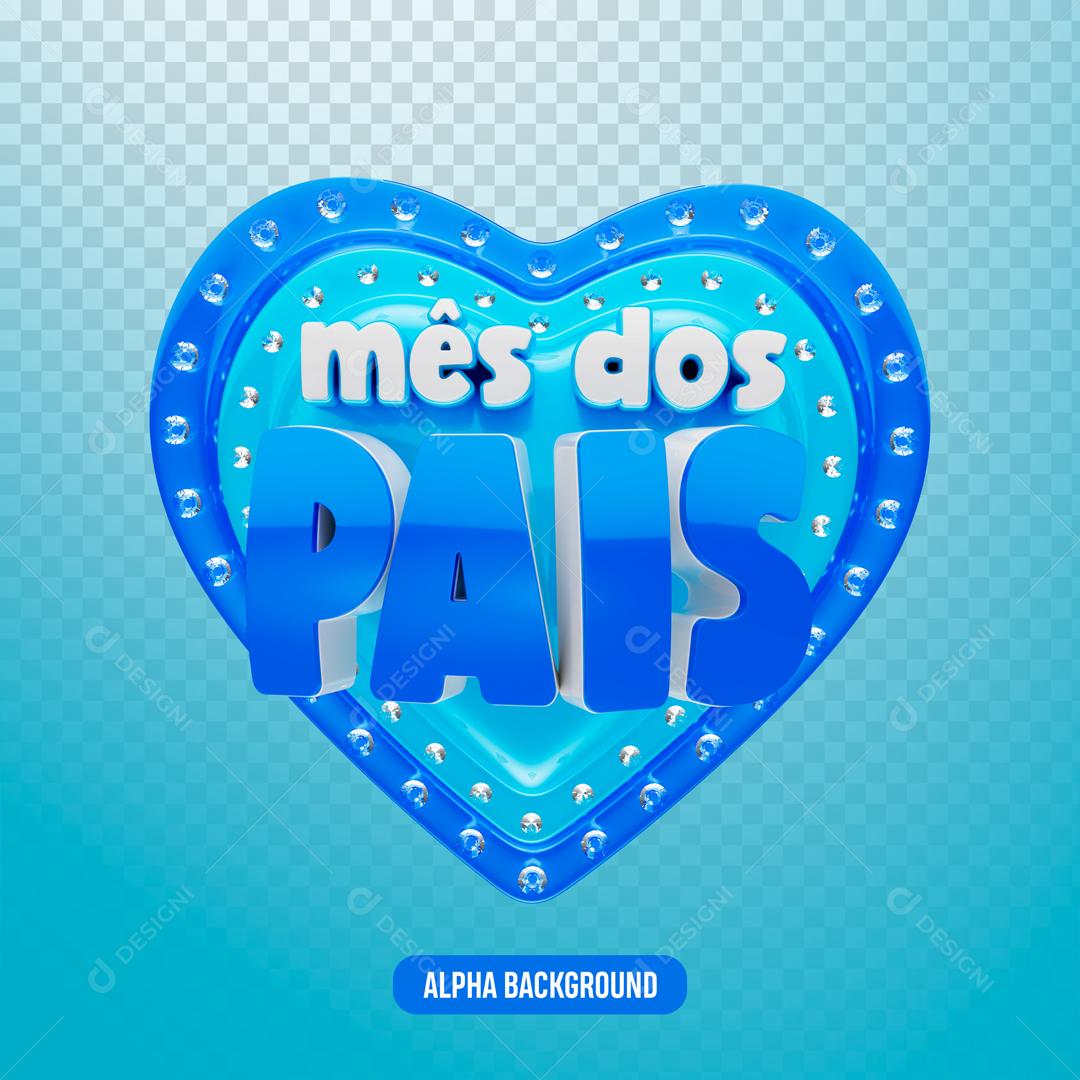 Selo 3D Para Composição Mês Do Paizão PNG Transparente