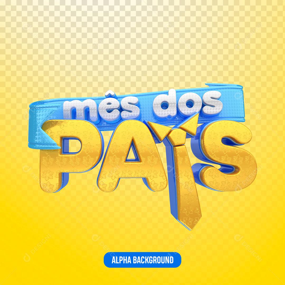 Texto 3D Para Composição Mês Dos Pais PNG Transparente