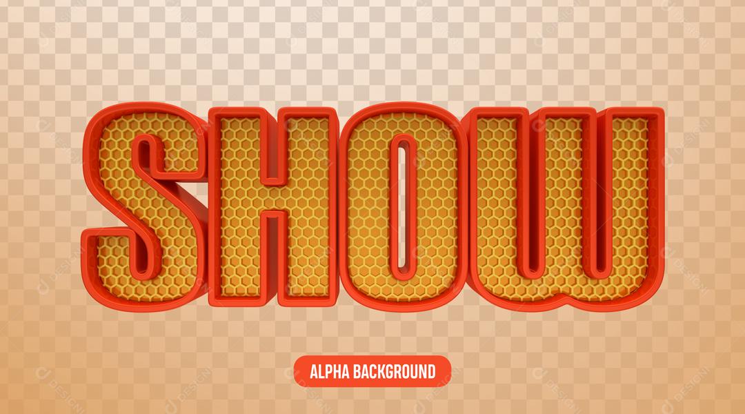 Texto 3D Para Composição Show Com Luzes PNG Transparente