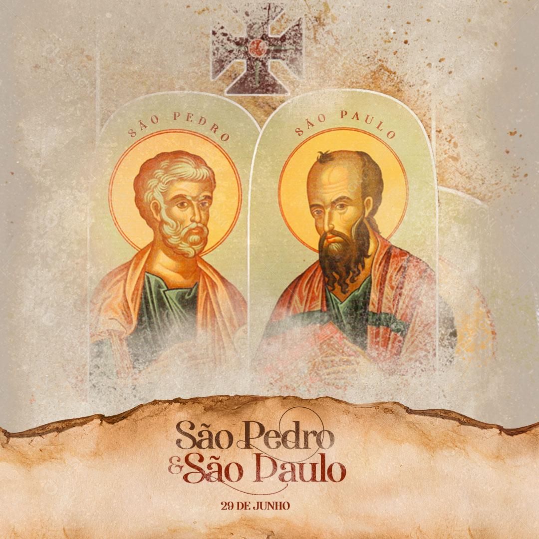 Dia de São Pedro e São Paulo 29 de Junho Social Media PSD Editável