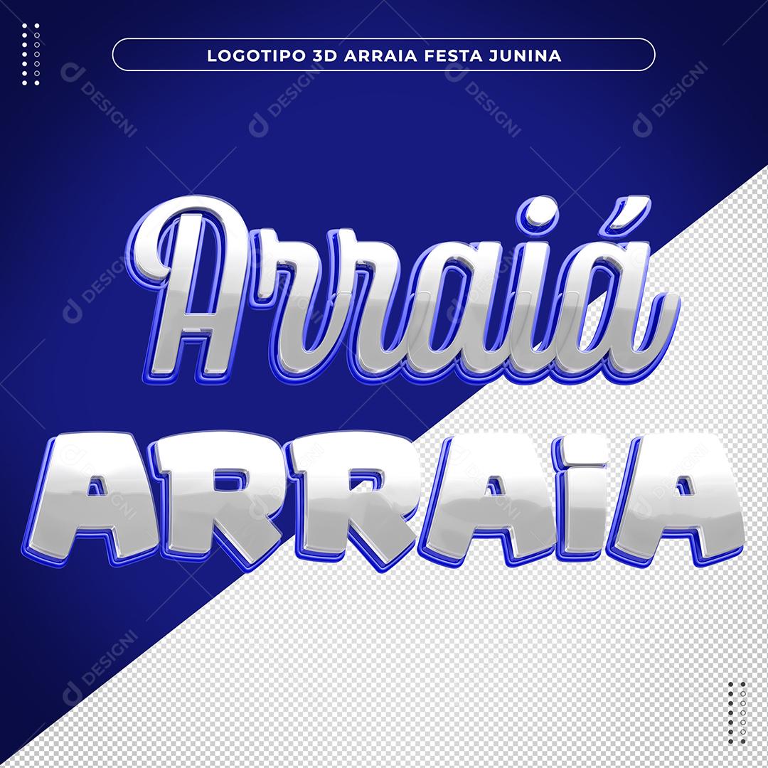 Arraiá Texto 3D para Composição PSD