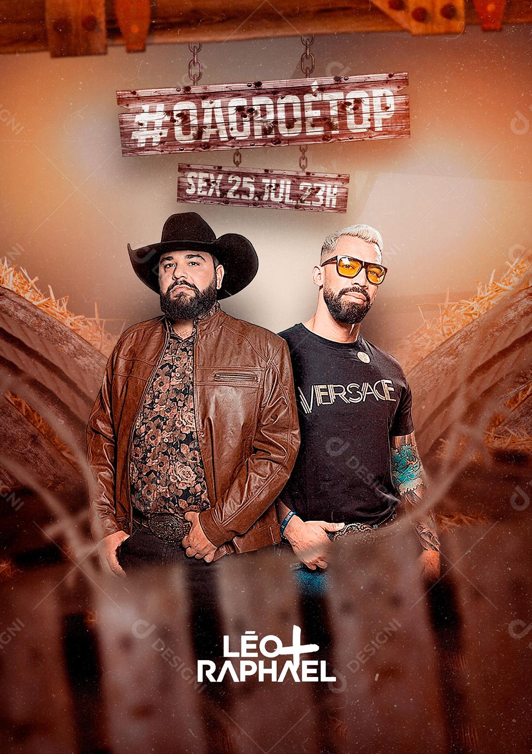 O Agro é Top Léo e Raphael Sexta Flyer Social Media PSD Editável