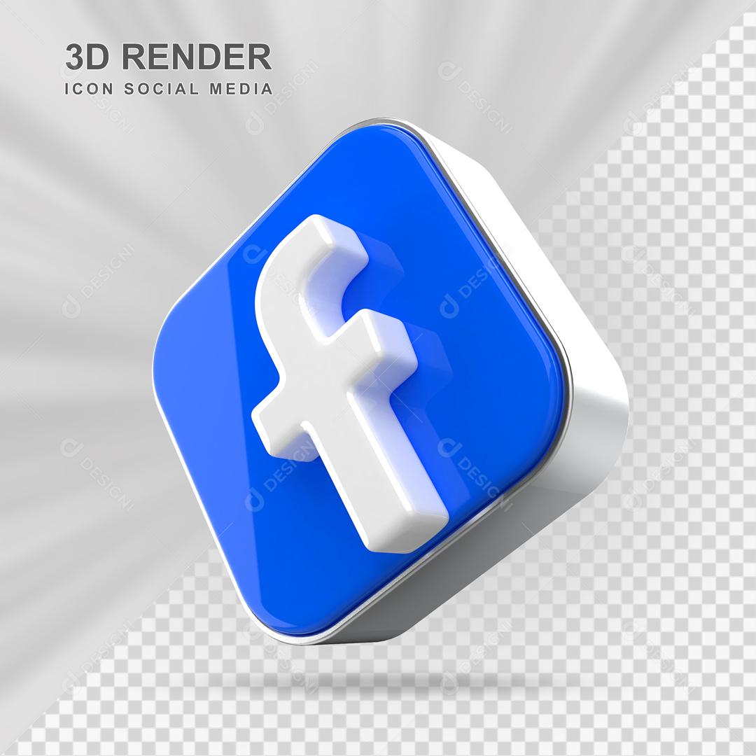 Facebook Elemento 3D Para Composição PSD