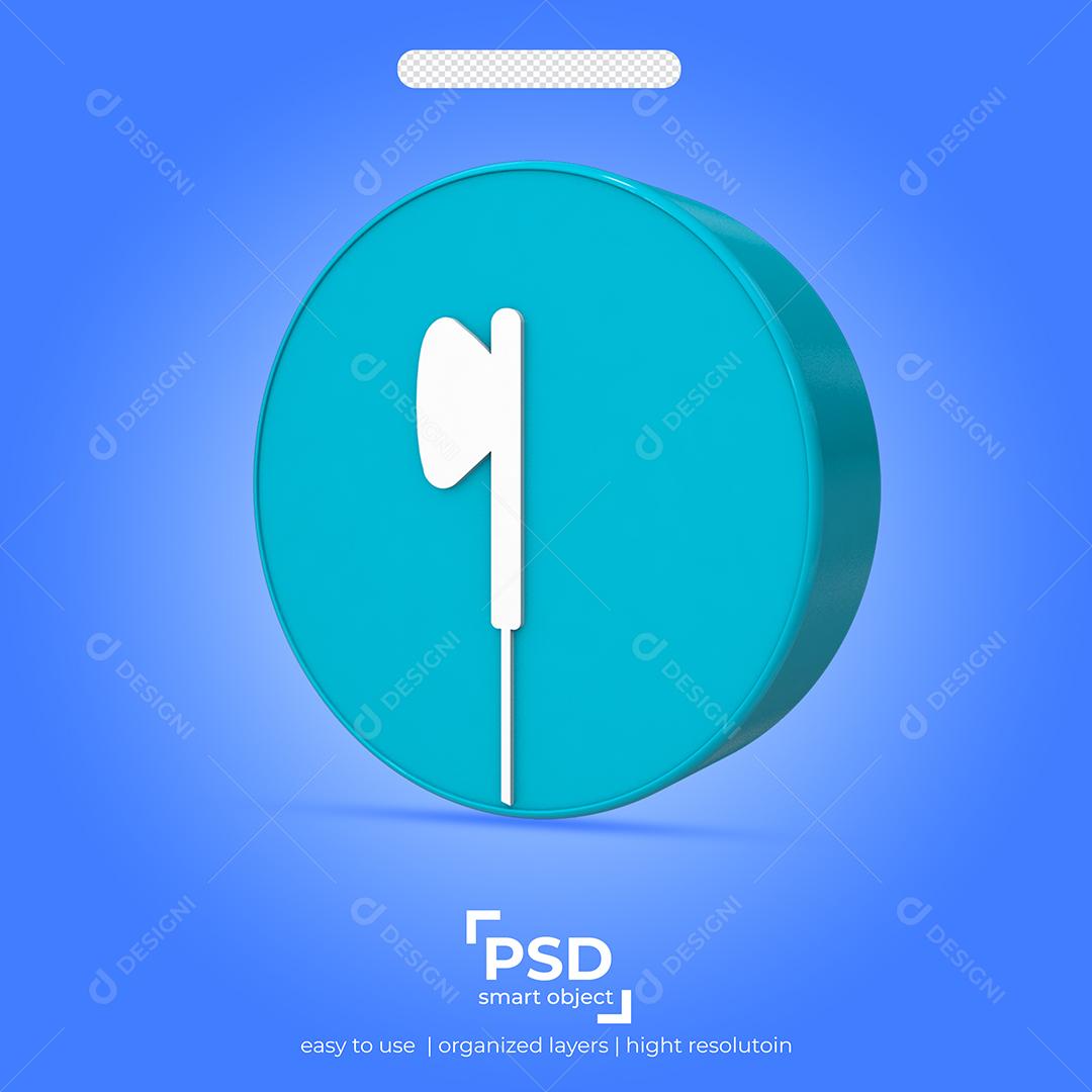 Elemento 3D Para Composição Fone De Ouvido  PSD